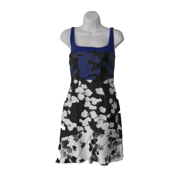 Narciso Rodriguez Dresses & Skirts - B0 NWT NARCISO RODRIGUEZ Blue/Black Vine With Print Dress Size 38
